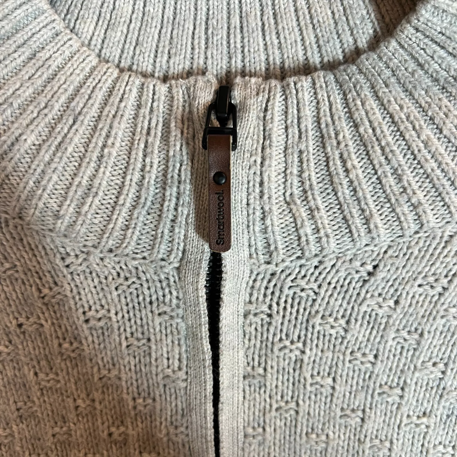 smartwool 1/4 zip knit ribbed merino wool preppy soft sweater