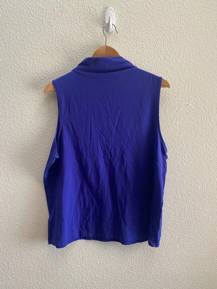 Athleta Outbound Tank Top Women's Size XL Blue Purple 882327 Mock Neck - Image 3 of 4