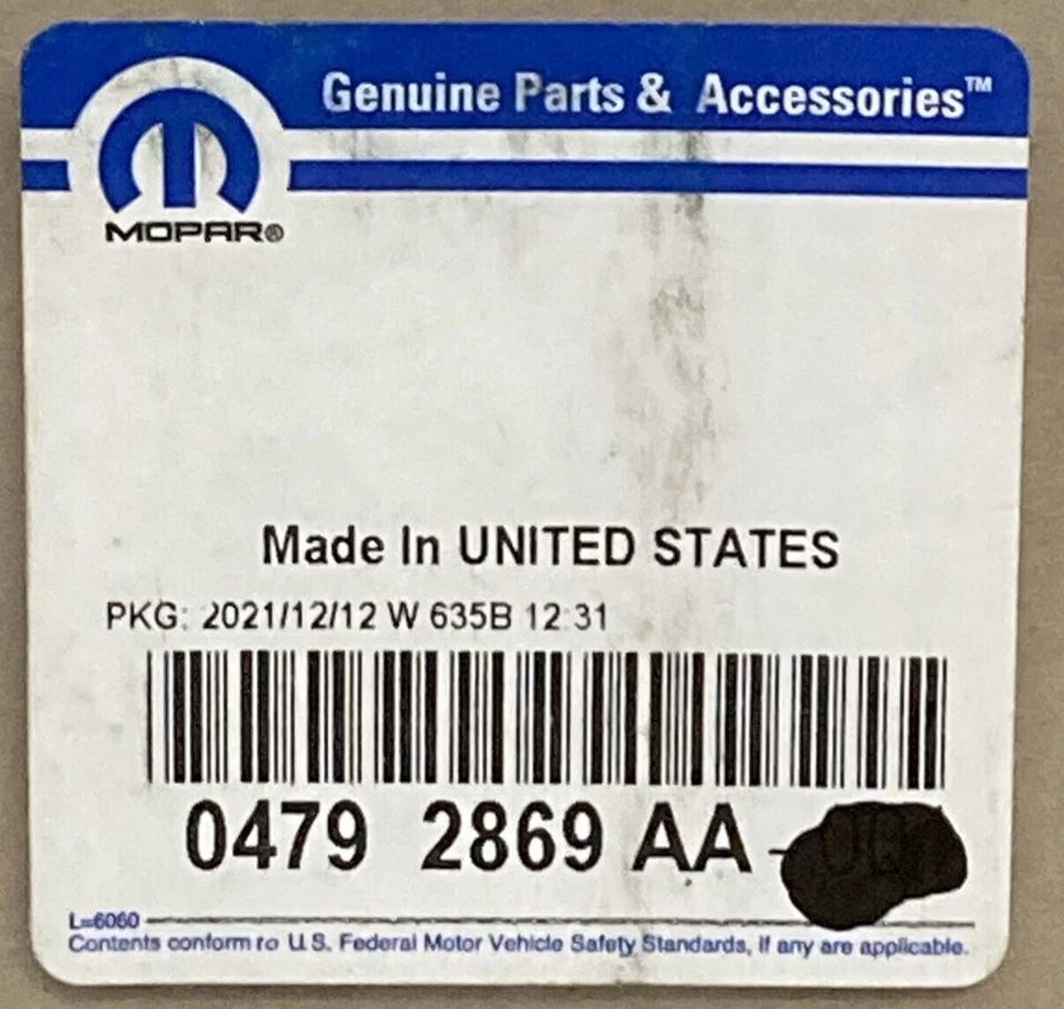 Junta de cárter de aceite MOPAR 04792869AA 2005-2011 NUEVA GENUINA Foto 2 de 2