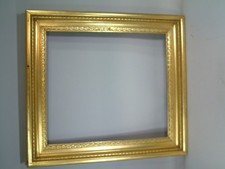 Antique Victorian Gold Wood  Gesso Ornate Picture Frame Fits 18.125 x 16.125"