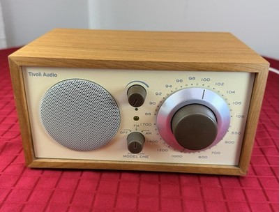 Henry Kloss Tivoli Audio Model One Radio AM / FM AUX Tested White / Yellow