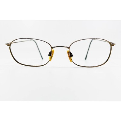 Flexon 197 Eyeglass Frames Mens Shiny Brown Oval Metal 52-20-140
