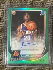 Rasheer Fleming Signed Auto Topps NBA Bowman Chrome 2025/26 Rookie Card 97/99