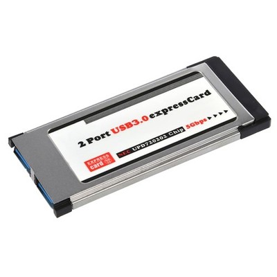 2 Ports USB 3.0 5Gbps Express Karten Adapter für Laptop / Notebook 34mm Slot