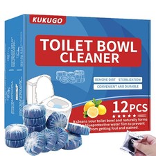 Toilet Bowl Cleaner Tablets, Automatic Septic-Safe Tank Cleaner Fast-Dissolvi...