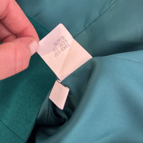 Vintage Pendleton Size 16 Green Teal Virgin Wool USA Made Blazer Jacket Career - Picture 8 of 9