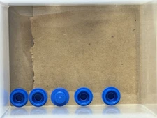 LEGO Parts - Blue Plate, Round 1 x 1 - No 4073 - QTY 5