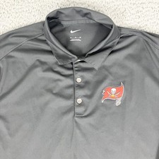 Tampa Bay Buccaneers Polo Shirt Mens XL Black NFL Football Nike Performance