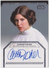 STAR WARS GALACTIC FILES 2 CARRIE FISHER AS PRINCESS LEIA ORGANA AUTOGRAPH CARD