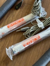 Vintage Sony Dynamic Microphone Model F-96 Corded Set of 2 In Cases