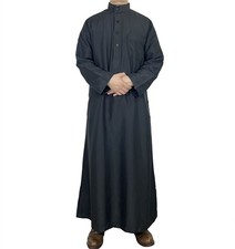 Saudi Abaya Muslim Men Kaftan Dishdasha Long Robe Jubba Thoub Thobe Kaftan Dubai