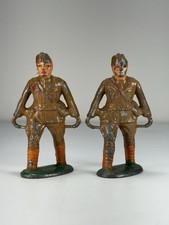 Vintage Barclay Manoil WWI Lead Toy Soldiers Medic Stretcher Carriers Pair 1930s