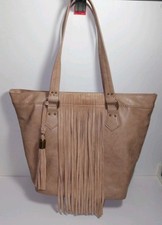 Suede DOLCE VITA Tanish Brown Purse With Double Handles & Tassel Accents!