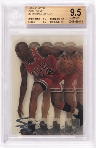 1995-96 FLEER METAL SLICK SILVER #3 MICHAEL JORDAN BGS 9.5