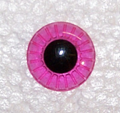 Plastic Animal Eyes  12mm Pink Veined Cut Owl  Lot 200+  NO Washers