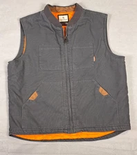 Legendary Whitetails Vest Mens 2XL Gray Canvas Concealed Carry Workwear Quilted