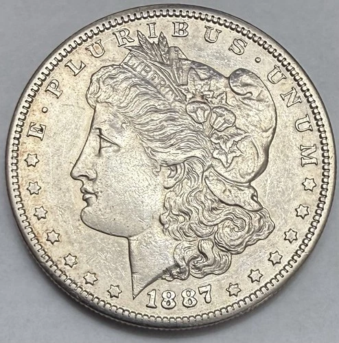 1887-S Morgan Silver Dollar AU Details