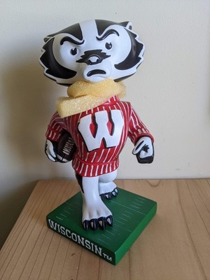 UW Wisconsin Badgers Bucky the Badger Bobblehead Football Graduation Gift