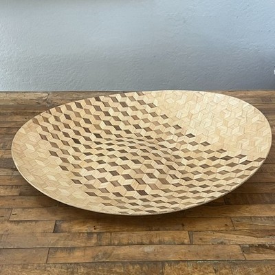 00's IKEA Sweden Bamboo XXL Tray Design by Nicolas Cortolezzi Modern Geometric