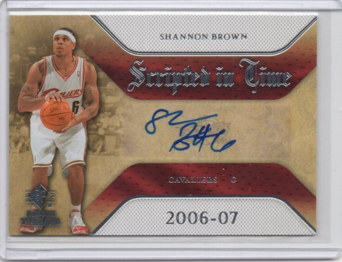 SHANNON BROWN NBA Cavaliers 2007-08 UD SP Authentic RC Auto #SIT-SB Card