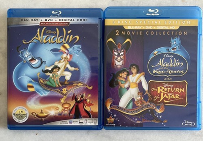 #ad Aladdin Blu Ray DVD amp; Aladdin and the King of Thieves amp; the Return of Jaffar DVD $20.15