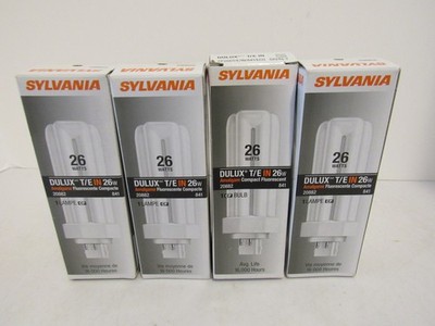 4-Pack Sylvania DULUX T/E IN 26W CFL Light Bulb 4100K Cool White GX24q-3 Base