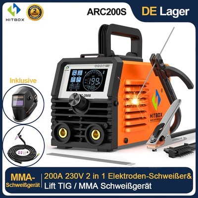 200A MMA/ARC Lift WIG Schweißgerät 230V E-Hand MMA Inverter IGBT schweißinverter