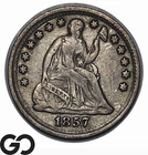 1857 Seated Liberty Half Dime, Choice XF++