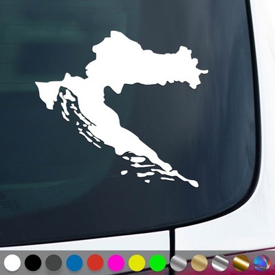 Croatia Decal Map Outline Zadar Hrvatska Sticker Car Truck Gift Idea