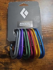 Black Diamond Miniwire Rackpack Carabiners 6 Pack Lightweight Climbing Gear*NEW*