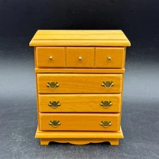 Miniature Tall Dresser for Miniature Dollhouses 1:12 Classics Brass Handles