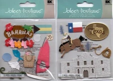 Jolee's boutique Destination themed embellishment varieties~BNIP~Very Nice! 