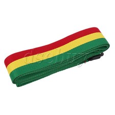 Nylon Djembe Strap 126" Length x 2" Width for Music Lovers Red Yellow Green