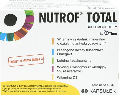 Nutrof Total THEA Nahrungsergänzungsmittel für gesunde Augen Lutein Omega 3  TOP | eBay