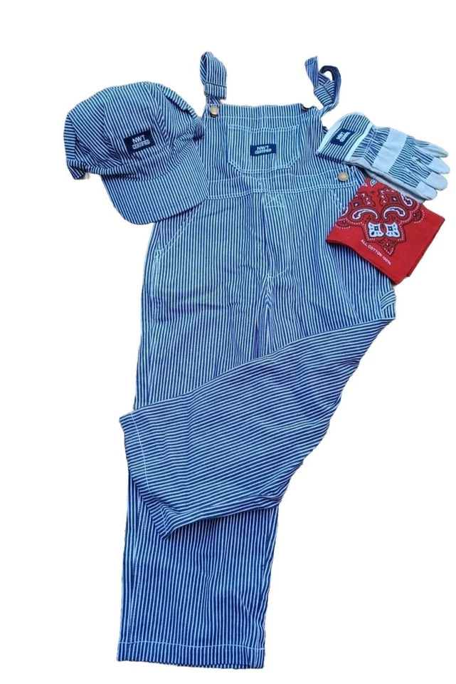 Get Real Gear Train Conductor Ingeniero Mono Disfraz Completo Vestir Niños 6 8 Foto 2 de 4