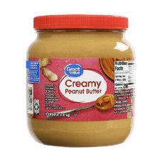 Great Value Creamy Peanut Butter, Spread, 64 oz Free  Fast Shipping