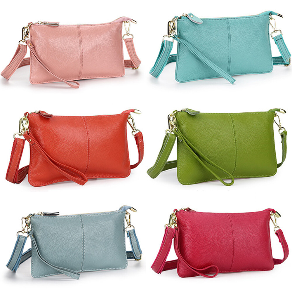 Womens Genuine Leather Shoulder Bag Messenger Handbag Crossbody Bag Purse