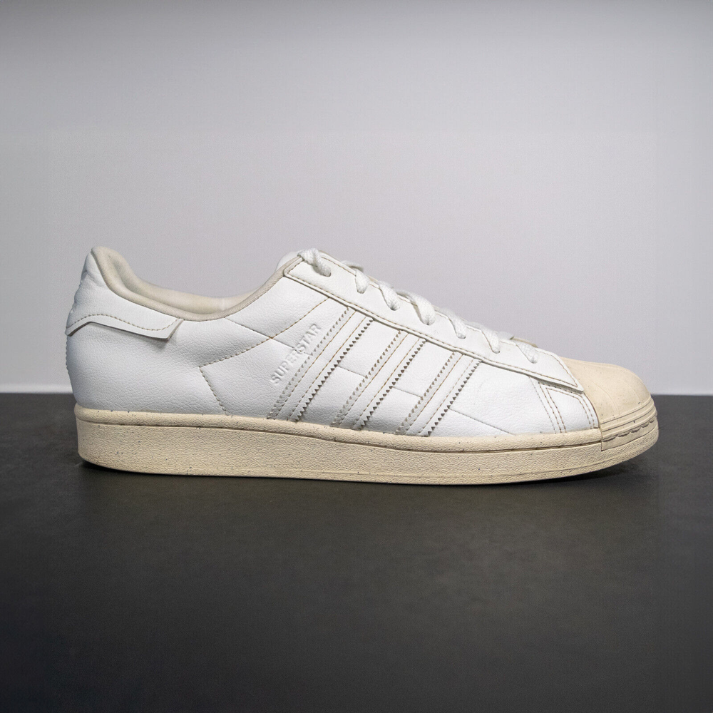 Adidas Superstar FW2292 Clean Classic Chunky White Vegan Shoes Athletic Size 11