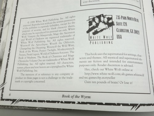 Werewolf - The Apocalypse: Book of the Wyrm, Second Ed (White Wolf WW3109) - Picture 3 of 8