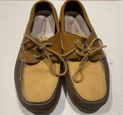 Men's Sperry Topsiders Sz 10 Casual Boat Shoe Tan Brown