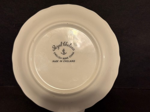 Royal Chelsea English Bone China, Vintage 3 1/3" Butter Pat / Trinket Plate Dish - Picture 7 of 8