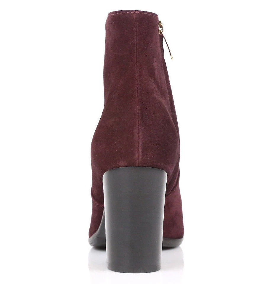 Sergio Rossi Z3197 Scarpe Donna Plum Suede Ankle Women's Booties Size 37M - Image 3 of 4