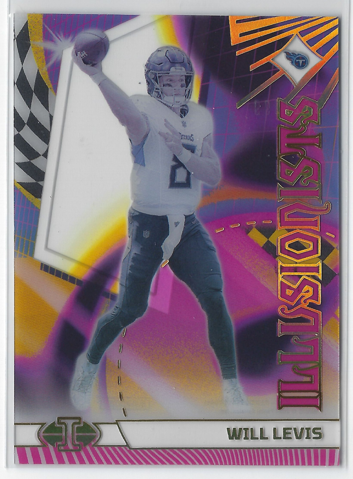 Will Levis 2023 Panini Illusions Illusionists Pink Acetate RC SP /399