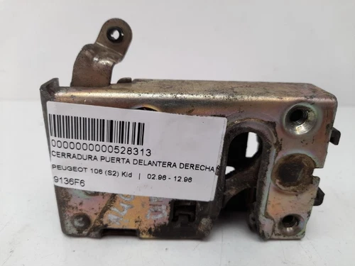 9136F6 Cerradura Puerta Delantera Derecha para PEUGEOT 106 (S2) Kid 1996 528313 - Imagen 2 de 3