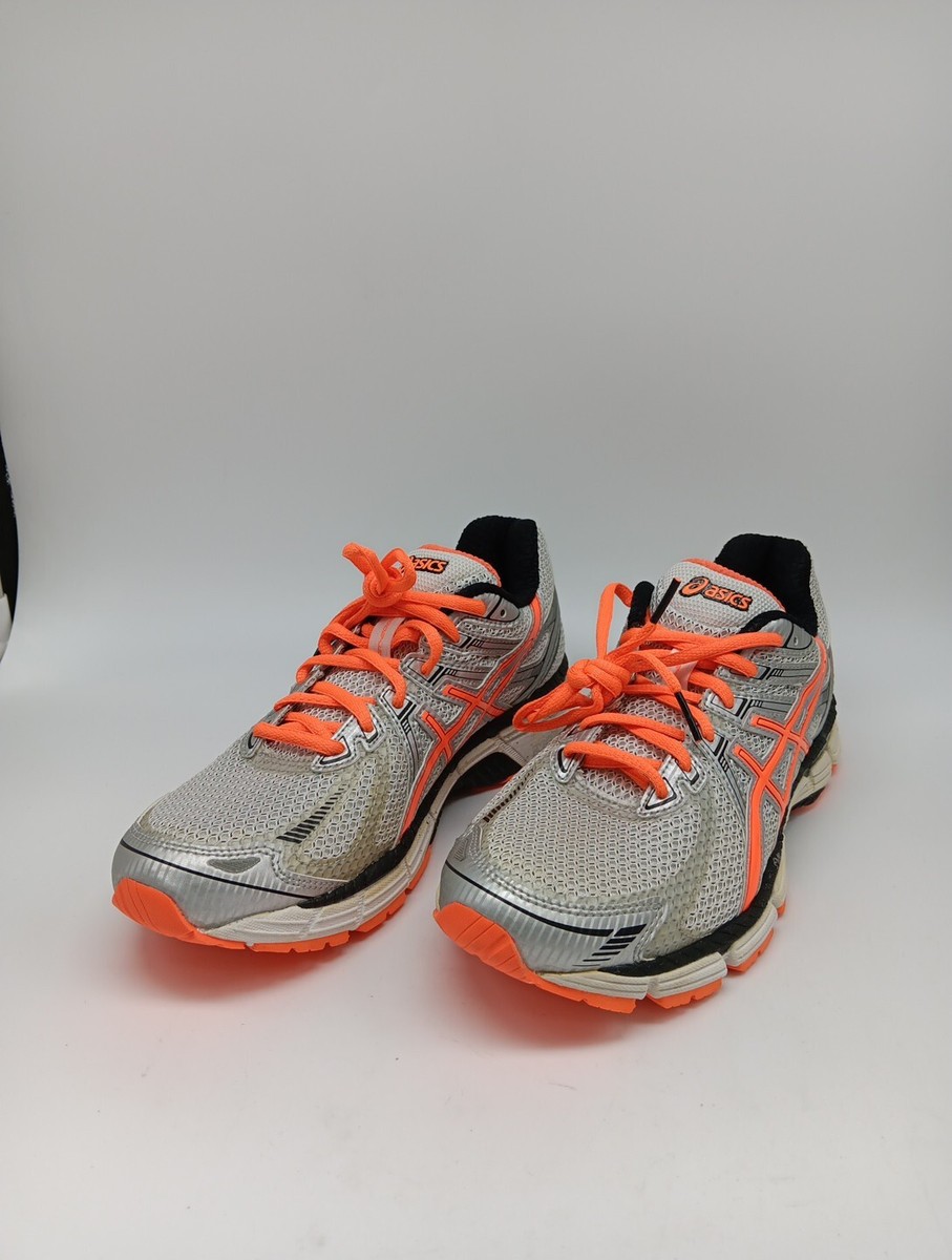 ASICS GT 2000- White/Safety Orange/Lightning- Size 7.5