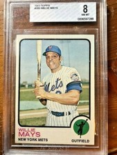 1973 Topps Baseball Card #305 Willie Mays(HOF) BVG 8 Hot Card!!!