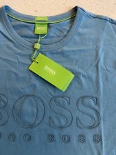 HUGO BOSS CERULEAN BLUE T-SHIRT 21”PTP SIZE L BNWT BRAND NEW WITH TAGS