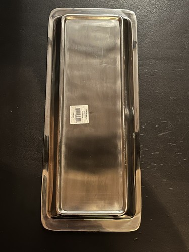 Ralph Lauren Watchband Bar Tray silver tone Rectangle 14" x 6" - Picture 7 of 14