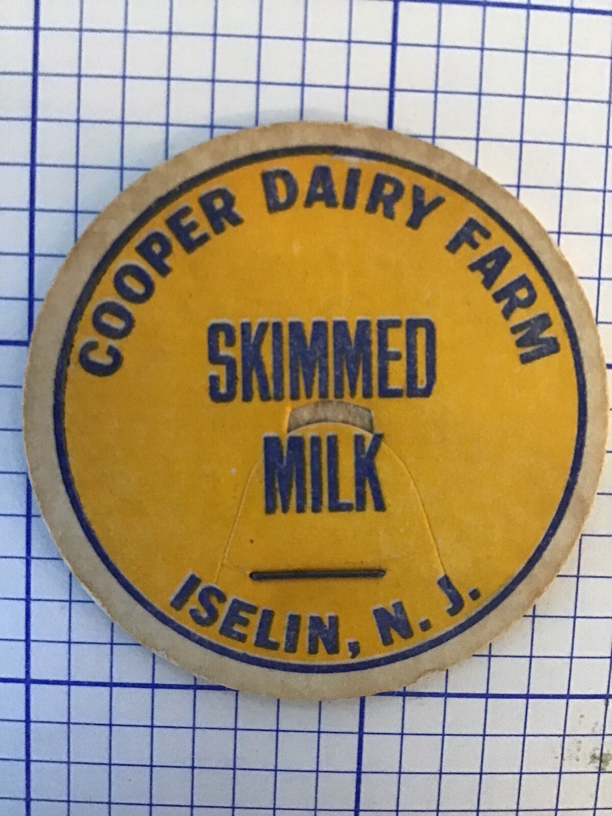 Lot Of 5 (NJ) New Jersey Milk Bottle Caps Iselin, Riverside And