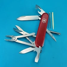 VINTAGE VICTORINOX DELUXE TINKER RED 91MM SWISS ARMY KNIFE MULTI TOOL!